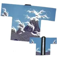 上西産業 DM-6004 祭袢天（青・波柄）