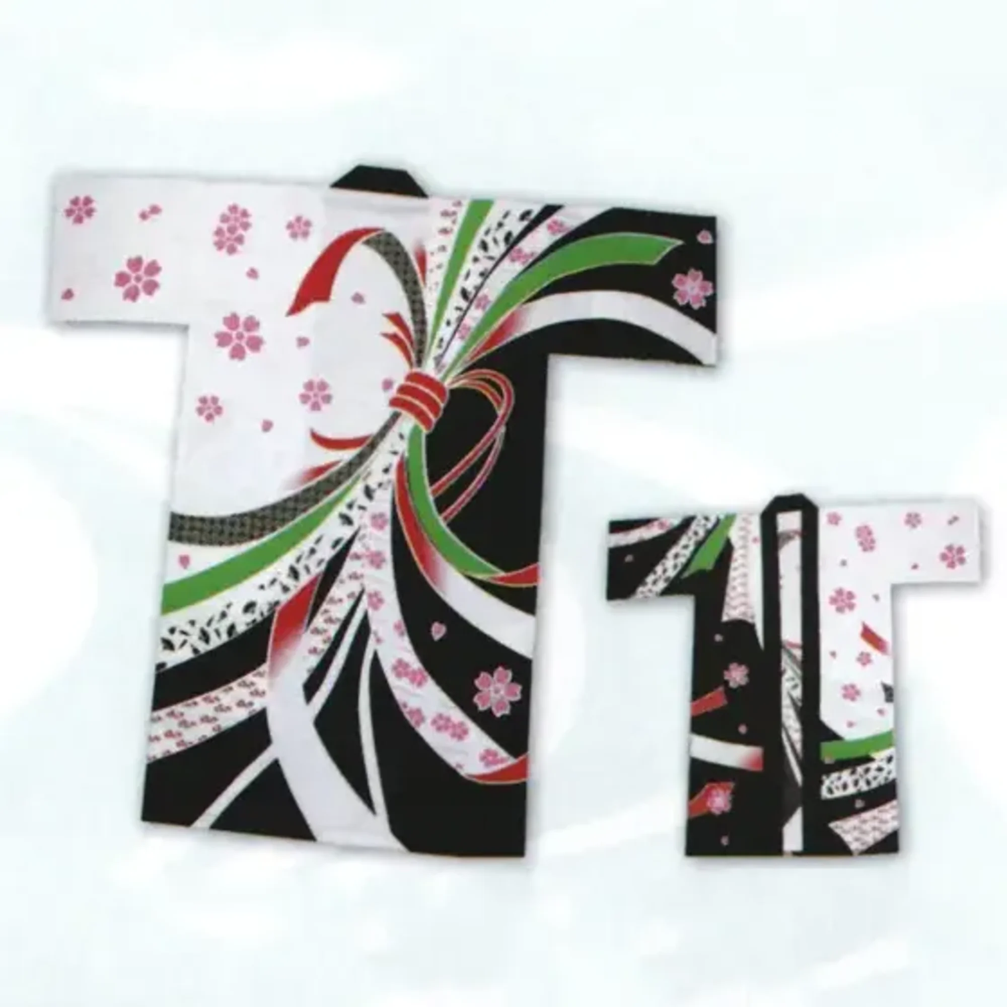 上西産業 DM-6454 長袢天（白/黒・熨斗）