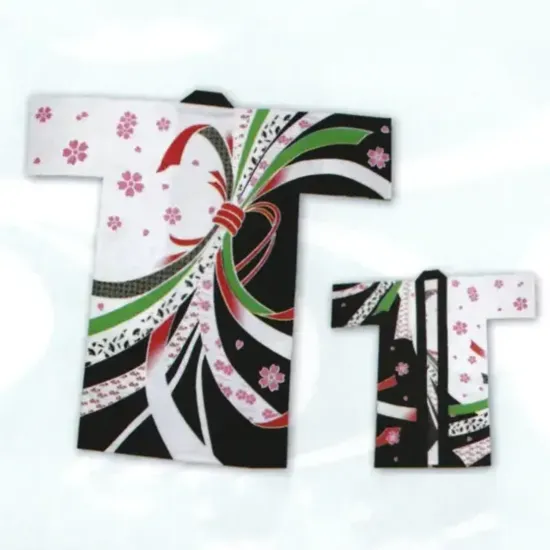 上西産業 DM-6454 長袢天（白/黒・熨斗）