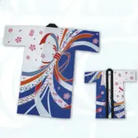 上西産業 DM-6455 長袢天（白/青・熨斗）