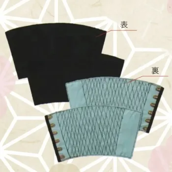 祭り小物 手甲 上西産業 KN-9002 青縞手甲<6枚コハゼ>（10双入） 祭り用品jp