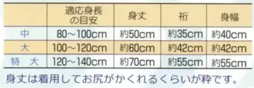 上西産業 DM-6004 祭袢天（青・波柄） サイズ／スペック