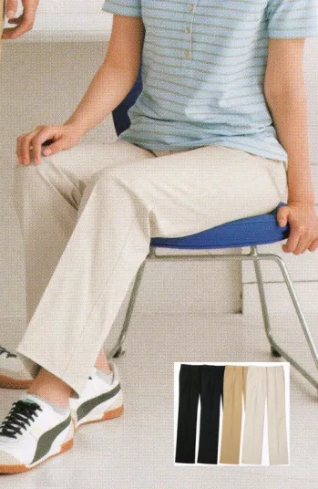 介護衣 パンツ（米式パンツ）スラックス カーシーカシマ CAL-052 ストレッチタックストレートパンツ 医療白衣com
