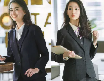オフィスウェア 長袖ジャケット（ブルゾン・ジャンパー） カーシーカシマ EAJ757 ジャケット 事務服JP