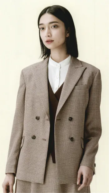 オフィスウェア 長袖ジャケット（ブルゾン・ジャンパー） カーシーカシマ EAJ793 ダブルジャケット 事務服JP