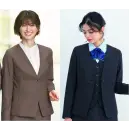 事務服JP オフィスウェア 長袖ジャケット（ブルゾン・ジャンパー） カーシーカシマ EAJ819 ノーカラージャケット