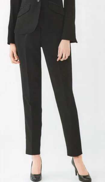 インフォメーション・ショールーム パンツ（米式パンツ）スラックス カーシーカシマ EAL-676 テーパードパンツ 事務服JP