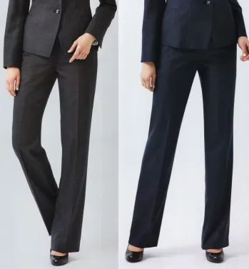 オフィスウェア パンツ（米式パンツ）スラックス カーシーカシマ EAL-682 フレアストレートパンツ 事務服JP