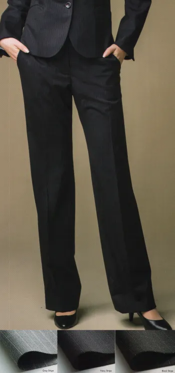 オフィスウェア パンツ（米式パンツ）スラックス カーシーカシマ EAL715 フレアストレートパンツ 事務服JP