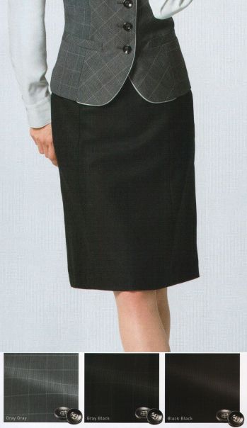 オフィスウェア スカート カーシー EAS-528 セミタイトスカート 事務服JP