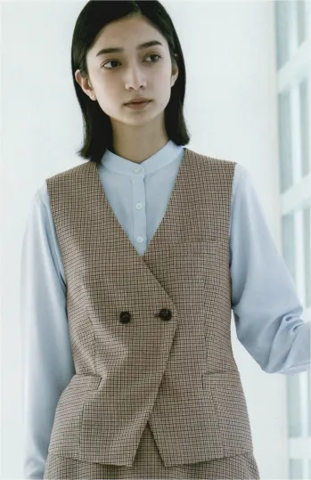 オフィスウェア ベスト カーシーカシマ EAV794 ダブルベスト 事務服JP