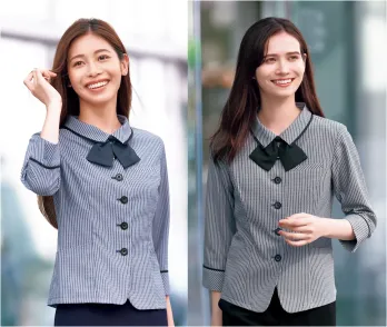 オフィスウェア オーバーブラウス カーシーカシマ ESA982 オーバーブラウス(七分袖) 事務服JP