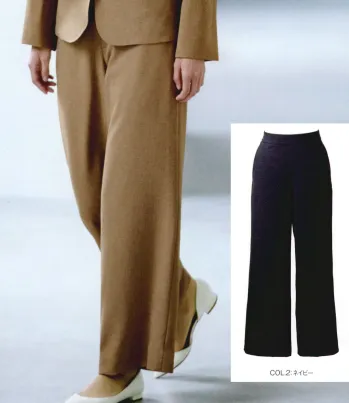 オフィスウェア パンツ（米式パンツ）スラックス カーシーカシマ ESL777 ワイドパンツ 事務服JP