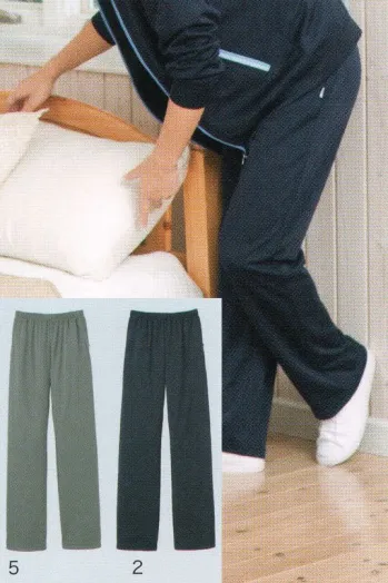 介護衣 トレーニングパンツ カーシーカシマ HM-2235 ニットストレートパンツ 医療白衣com