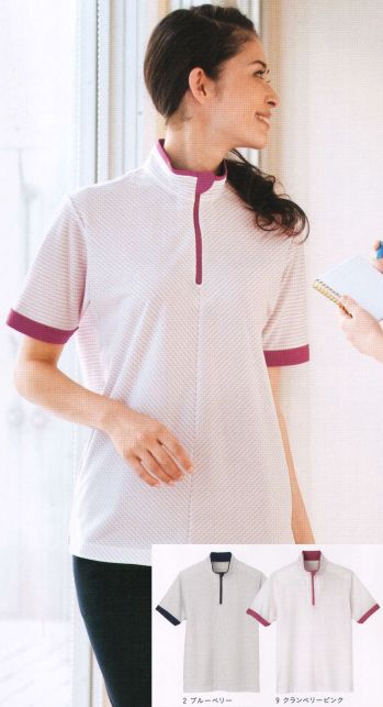 介護衣 半袖ポロシャツ カーシー HM-2309 半袖プルオーバー 医療白衣com