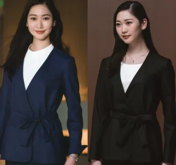 オフィスウェア 長袖ジャケット（ブルゾン・ジャンパー） カーシーカシマ NAJ002 ラップジャケット 事務服JP