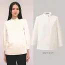事務服JP インフォメーション・ショールーム 七分袖ブラウス カーシーカシマ NWB074 スタンドカラーブラウス（八分袖）
