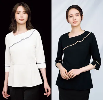 インフォメーション・ショールーム カットソー カーシーカシマ NWT058 プルオーバー（六分袖） 事務服JP