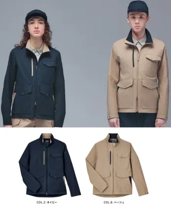 男女ペア 長袖ジャケット（ブルゾン・ジャンパー） カーシーカシマ（キャリーン） CWU196 ブルゾン 作業服JP
