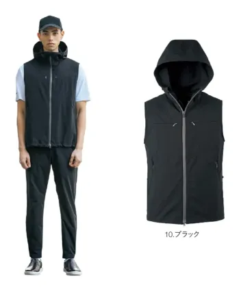 男女ペア ベスト ハンズオン CAH187 どこでもフードベスト 作業服JP