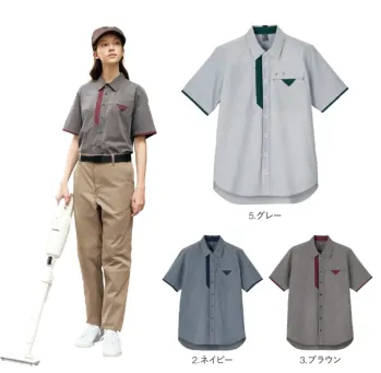 男女ペア 半袖シャツ ハンズオン CSY204 半袖シャツ 作業服JP