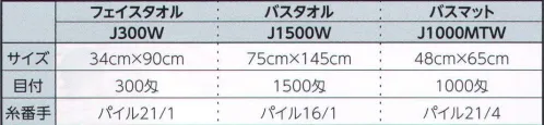 広洋物産 J1500W タイル柄 ジャガードタオル バスタオル(60枚入) パイルが長めで肌触りなめらか。高級感あふれるタイル柄ジャガードタオル。※60枚入りです。※この商品はご注文後のキャンセル、返品及び交換は出来ませんのでご注意下さい。※なお、この商品のお支払方法は、先振込（代金引換以外）にて承り、ご入金確認後の手配となります。 サイズ／スペック