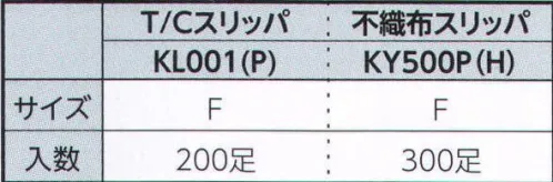 広洋物産 KL001 業務用T/Cスリッパ（160足入り） ホテルや病院など用途にあわせてお使い頂けます。 ※160足入りです。※この商品はご注文後のキャンセル、返品及び交換は出来ませんのでご注意下さい。※なお、この商品のお支払方法は、先振込（代金引換以外）にて承り、ご入金確認後の手配となります。 サイズ／スペック