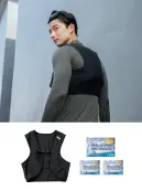 クロダルマ 26534-S メッシュベスト＆保冷剤セット 26534-S メッシュベスト(保冷剤付き)背中と両脇に保冷材用ポケットを装備したメッシュベスト。夏の作業を快適にするストレッチ性、通気性に優れた保冷剤専用ベスト。特徴・左肩ロゴ入り・フロントバックル・ストレッチメッシュ仕様・商品番号:26534-S・カラー:ブラック・サイズ:S(155～165cm)・F(165～185cm)・O(175～185cm)・セット内容:メッシュベスト・保冷剤(600g×1、300g×2)
