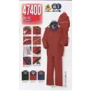 作業服JP メンズワーキング レインコート（合羽） クロダルマ 47400 レインコート・パンツ（上下セット）雨王