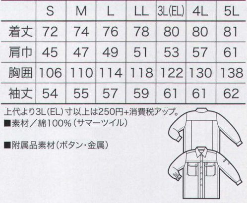 クロダルマ 25524 長袖シャツ 綿100％を超える、肌に優しい素材「セルトピア」。特殊加工を施した綿100％テキスタイル。コットン本来の特質を大切にしながら、さらに肌にやさしく、爽やかな風合いを保持した素材です。洗濯後の縮みも少なく、拡張力もアップ。ノンホルマリンの人にやさしい加工です。 サイズ／スペック