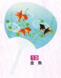 かぐや姫 P13 ポリうちわ G（レギュラー）タイプ（金魚）（10本入り） 10本入り 裏面は白です。 ※この商品は、ご注文後のキャンセル・返品・交換ができませんので、ご注意下さいませ。※なお、この商品のお支払方法は、先振込（代金引換以外）にて承り、ご入金確認後の手配となります。