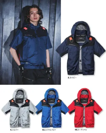 男女ペア 半袖ジャケット（ブルゾン・ジャンパー） バートル AC1196 AC半袖ブルゾン（ユニセックス）（デバイス別売） 作業服JP