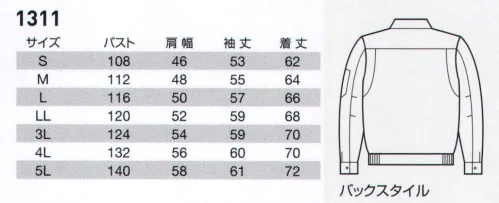 バートル 1311 ブルゾン とびきりハードに着れる！綿100％の最強素材チノクロス。製品シリコン洗い加工によるソフトな着用感と防縮性。高品質な日本製チノクロス素材。●日本製素材を使用。高品質な日本製チノクロス素材を使用。製品シリコン洗い加工によりソフトな着用感と防縮性を実現しました。●火や熱を扱う作業に適した綿100％。化繊や合繊素材に比べて火や高熱にも強い綿100％素材を使用。溶接や鉄工などの作業環境に適しています。●製品洗い加工によるソフト感と防縮性。シリコン柔軟剤による製品洗い加工でソフトな着用感を実現。洗濯による不快な縮みも抑えました。※2024年より、ファスナー(右胸)引手のメーカータグが「白」→「黒」へ変更となりました。在庫は「白」「黒」混在している可能性があります。メーカータグのお色の指定はできません。※商品の仕様は予告なく変更される場合がございます。同一品番の商品であっても、販売時期によりスペックが異なる場合がございます。閲覧環境やモニター設定により、実際の商品の色味が画像と異なって見える場合がございます。※「20 ベージュ」は販売を終了致しました。 サイズ／スペック