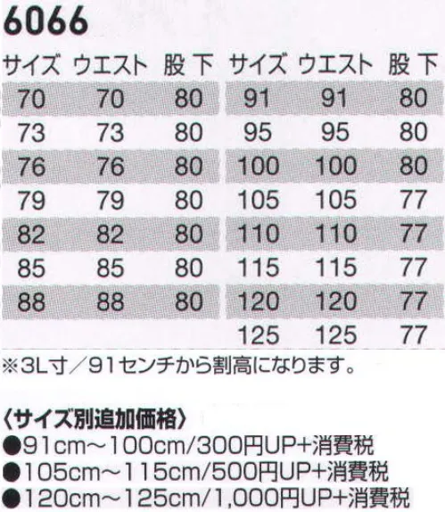 バートル 6066-125 ツータックカーゴパンツ ハードワーク御用達のT/Cライトチノで、着心地も耐久性も抜群の日本製。幅広いシーンで着れるベーシックなデザインにまとめました。夏対策には通気性にすぐれたボディクーラーを搭載。お求めやすさも魅力の新定番アイテムです。 丈夫で着心地のよいT/Cライトチノ（日本製素材）。通気性バツグンのボディークーラー（メッシュ仕様）。着用シーンを選ばない洗練デザイン。お求めやすいスーパープライス。※「48サックス」は、販売を終了致しました。 ※商品の仕様は予告なく変更される場合がございます。同一品番の商品であっても、販売時期によりスペックが異なる場合がございます。閲覧環境やモニター設定により、実際の商品の色味が画像と異なって見える場合がございます。 サイズ／スペック