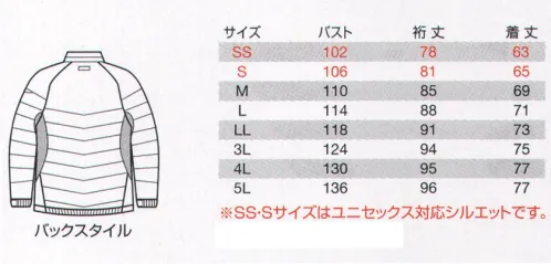 バートル 7410 防風ストレッチ軽防寒ブルゾン 軽量ストレッチ×防風ラミネート素材が新次元の動きやすさと快適な着心地を実現！！軽量・防風・保温設計（PUラミネートコーティング）やや細身のレイザーシルエット。作業時の動作を快適に保つフリーストレッチ素材使用。男女ユニセックスシリーズ。※「91 スノー」は販売を終了致しました。 サイズ／スペック