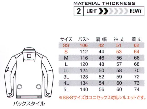 バートル AC7141 エアークラフトブルゾン レッドファスナーが魅力！人気定番7041シリーズにデザインカラーが対応したエアークラフトシリーズ。★空気の漏れを防ぐ日本製高密度TCウエザークロスを採用★着用時に通気調整可能な背裏エアダクトを装備★フルハーネスランヤード取付口付き★定番7041シリーズとデザインカラー対応※リチウムイオンバッテリー、ファンユニットは別売りです。※air craft着用時は、air craft専用のファン、バッテリーを必ずご使用ください。他社製品と組み合わせ使用した場合に発生する故障やファン落下等の事故につきましては責任を負いません。※溶接、焚き火、ストーブ、鋳造現場など火気を扱う場所では使用しないでください。※この商品はご注文後のキャンセル、返品及び交換は出来ませんのでご注意下さい。※なお、この商品のお支払方法は、先振込(代金引換以外)にて承り、ご入金確認後の手配となります。 サイズ／スペック