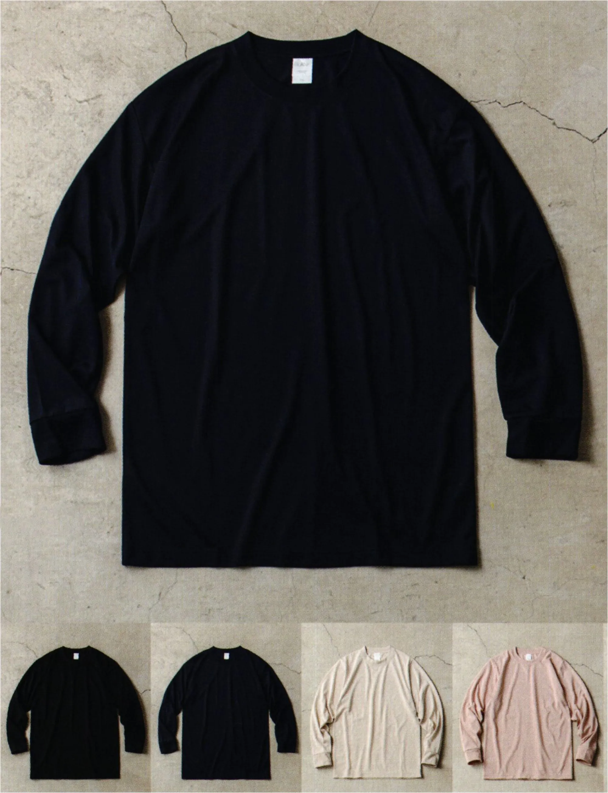 LSTワールド 26103 DRY Heavy Weight   Long Sleeve T-shirt(BL0103) まるでコットンのような肌触り。実はポリエステル100％吸水速乾などの機能性がありつつ、綿のような風合いで、タウンユースでも違和感なく活躍