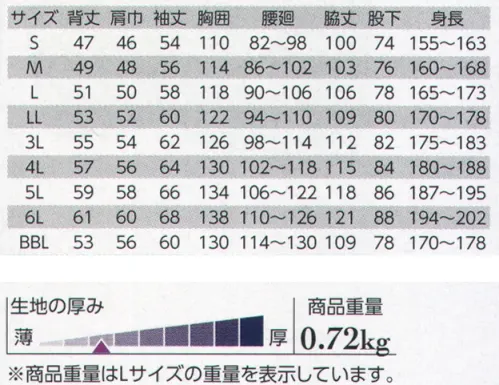 クレヒフク 112 長袖ジャンプスーツ  サイズ／スペック