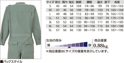 クレヒフク 3020 ジャンプスーツ 衣服内気候高次複重層糸の使用により、素早く汗を吸い取り、吸った汗を素早く外へ発散させるため、さわやかで快適な着心地です。 サイズ／スペック