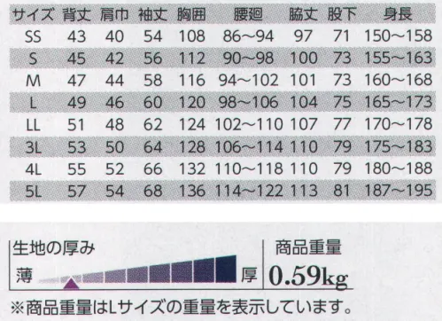 クレヒフク 609 BLUE CAT長袖ツナギ アメリカン・ワークスタイル。アメリカン・スタイルを取り入れたラインナップ。既存の意識にとらわれない自由な着回しを提唱した、カジュアルなカラーとサイズの豊富さが魅力の新定番アイテム。※商品改良の為、生地を変更しております。生地が異なる商品が混在する可能性があります。※「11 カーキ」「50グリーン」「60 ブラウン」「80 レッド」は、販売を終了致しました。  サイズ／スペック