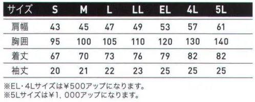 アルトコーポレーション 3022 半袖Tシャツ（ポケット付） 天竺編みで適度な伸縮性と快適なフィット感。首回りの伸びや型くずれも抑える、こだわり縫製。●天竺。丸編みには、シングル組織とダブル組織があり、シングル組織の代表が天竺です。最も基本的な組織で、表、裏の区別があります。従ってカールします。通称「メリヤス編」ともいわれ、シャツ地によく使われます。 サイズ／スペック