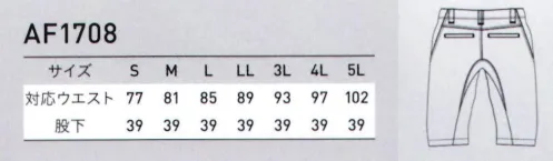 アルトコーポレーション AF-1708 ハーフパンツ 耐久性に優れたコーデュラ素材のハーフパンツが登場。 サイズ／スペック