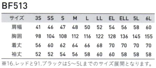 アルトコーポレーション BF-513 長袖ブルゾン 縮み・しわ・形くずれを防ぎ、シャープな印象をキープ。ソフトタッチな風合いとなめらかな肌触り、洗濯を繰り返しても防縮性や防シワ性に優れ、吸汗性と速乾性を備えており、快適な着心地を実現します。【TORAY】【Bodyfine】●オーウィッシュ。T8118の静電気帯電防止作業服基準に適合した商品なので静電気も少なく安心です。●ファスナーポケット。ファスナー付きで落下防止の安心仕様。●パッチ＆フラップポケット。マチ付きで収納力アップ。●携帯電話用ポケット。内側に携帯電話用ポケット。出し入れスムーズ。●裾シャーリング。裾にフィット感のある脇ゴム入り。●背ノーフォーク。背の張りをなくし、腕と肩の動きがスムーズ。●袖ペン差し。●胸ペン差し。●ターンポケット。収納物落下を防ぐ安心仕様。両サイド。●袖口アジャスター。袖口廻りをダブルドットボタンで2段階に調整可能。●ファスナー付き内ポケット。 サイズ／スペック