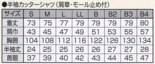 持田 M81-1B 肩章・モール止め付半袖カッターシャツ  サイズ／スペック