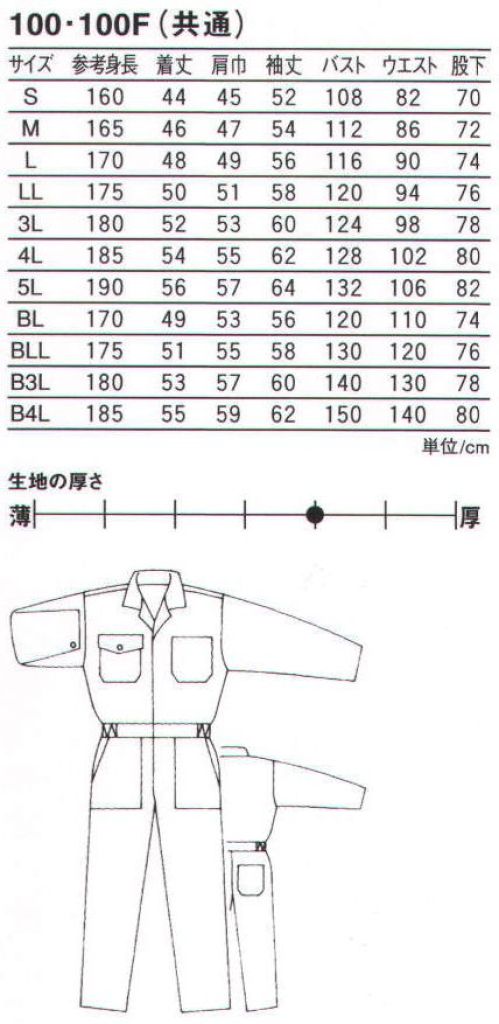 丸鬼 100-1 長袖ツナギ（前ボタンタイプ） 本物品質にこだわった、国内染色コットン100％ギア。前ボタンタイプです。 ※00番色ホワイトです。 サイズ／スペック