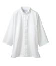 住商モンブラン 2-231 調理シャツ（男女兼用・7分袖） コンパクトなスタンドカラーのシャツと、ショート丈のエプロンで軽快な印象に。