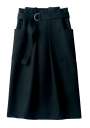 住商モンブラン BW9501-1 サロンエプロン（ブラック・男女兼用） 大きめのバックルでベルトを留める巻きスカート仕様。ハイウエストでも着用OK。汚れを落としやすいリップガード素材を使用。
