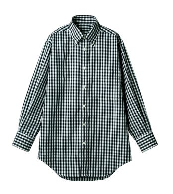 住商モンブラン CG2503-1 シャツ（男女兼用・長袖） 明るく気さくな印象になれる、チェックシャツ。先染めチェック大きめのチェック柄は、明るく親しみやすい印象。先染め糸で織り上げているので色あせにくく、形態安定加工でお手入れも簡単です。
