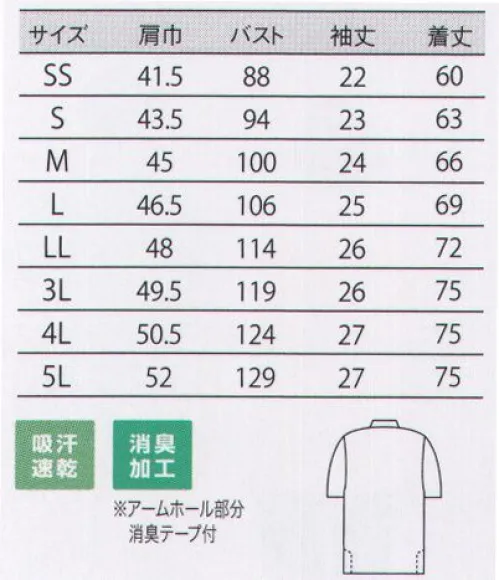 住商モンブラン 32-5060 ポロシャツ（男女兼用・半袖） 選べるカラーが魅力！着心地もさわやか汗をかいてもすぐ乾く、クイックドライポロ。着心地爽やか吸汗速乾タイプ●通気性に優れ、汗をかいてもサラサラ。●消臭テープ付で汗のニオイをカット。ハニカムメッシュ汗をかいてもサラッと快適。吸汗速乾性に優れた素材。 サイズ／スペック