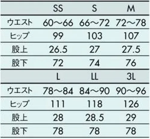 住商モンブラン 7-911 パンツ（ノータック・総ゴムひも付） RETAIL HACCPB SERIES塩素消毒や工業洗濯にも耐える、タフな素材がこれからの定番。より清潔や安全が重視される時代、塩素消毒や工業洗濯に耐える素材はこれからの定番に。消毒や洗濯を繰り返しても美しい発色をキープします。【裾インナーフライスタイプ】きれいやシルエットはそのまま、裾の内側にフライスを付けることで、体毛などの落下を防止します。 サイズ／スペック